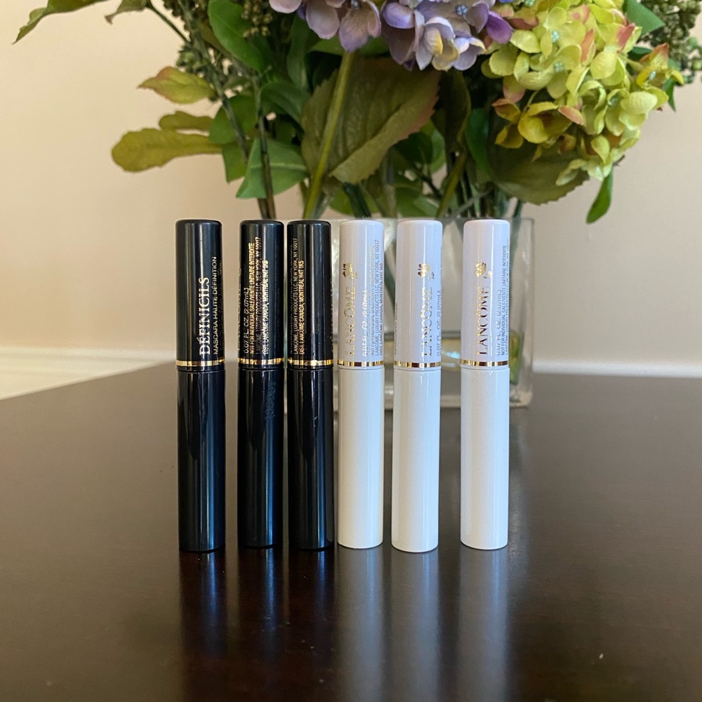 Lancôme mascara 3*2ml+ cils booster&mascara primer 3*2ml, total 6 pics